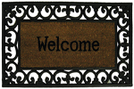 Welcome with Fleur Di Lys Border - 18" x 30"